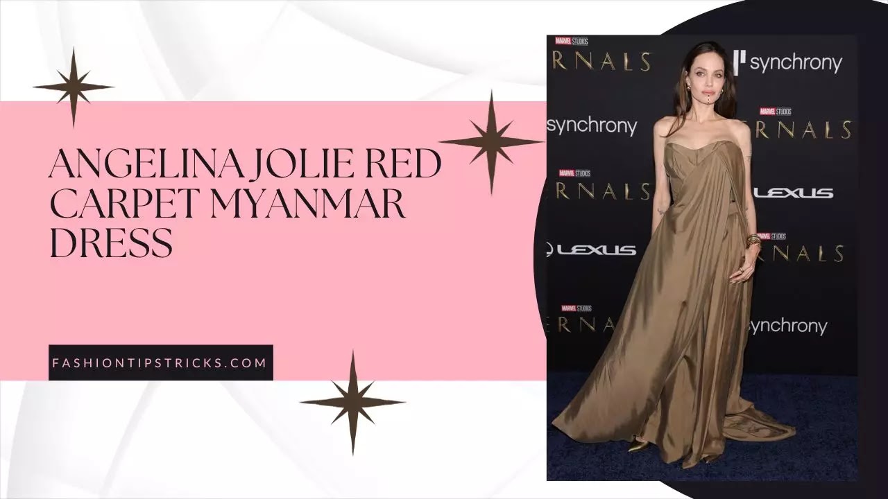 Angelina Jolie Red Carpet Myanmar Dress