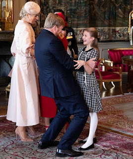 Princess Estelle meets godfather King Willem
