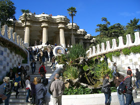 Main entrance to Park Güell in Barcelona