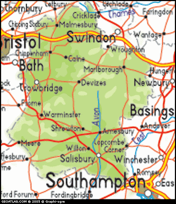 Map of Wiltshire City Picture