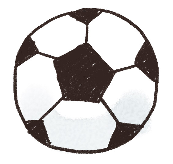 サッカーボールのイラスト スポーツ器具 ゆるかわいい無料イラスト素材集