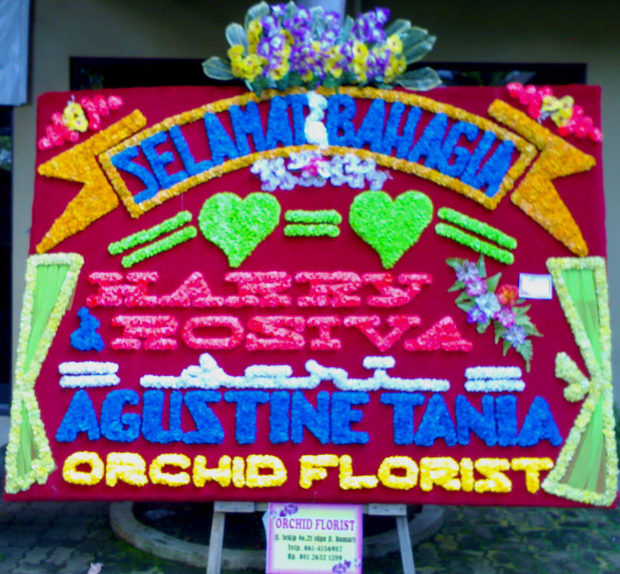 ORCHID Florist: Contoh Gambar Papan Bunga Single (Standard 