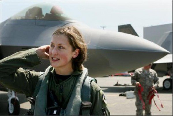 Jammie Jamieson, Beauty Pilot Fighter F-22 Raptor stealth America 