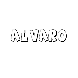 Nombre Alvaro para colorear