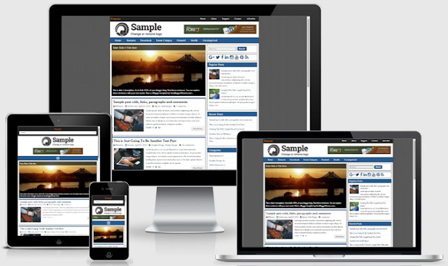 Download Template Premium Frontier Blogger Gratis