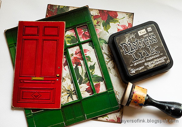 Layers of ink - December Daily Journal Tutorial by Anna-Karin Evaldsson. Ink with Ground Espresso.