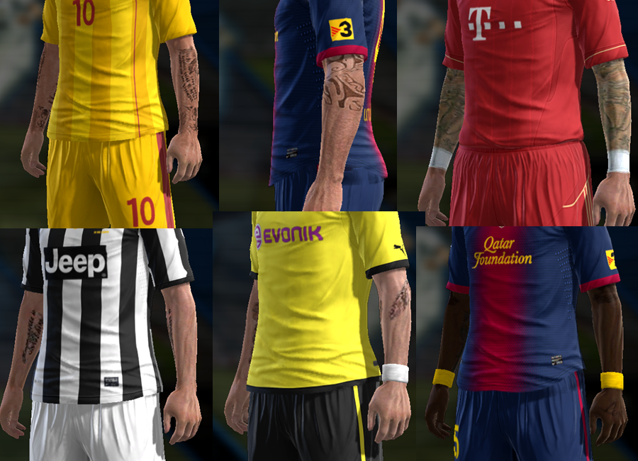 Pack de Tattoos v2 - PES 2013