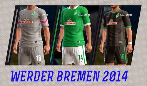 PES 2013 Werder Bremen 2014 Kits by AkmalRW
