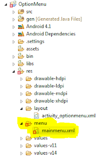 Option menu 2