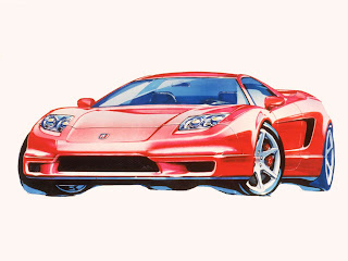 Acura NSX sketches 2002 Wallpaper