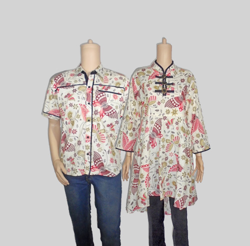  Seragam Batik Couple Dress Model Kancing Koin