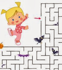 Halloween Maze printable - easy for kids 1