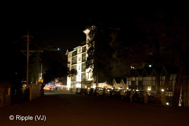 Posted by Ripple (VJ) : Shimla Night View : Cecil Hotel on the way from Viceregal Lodge to Mall road @ Chaura Maidan, Shimla