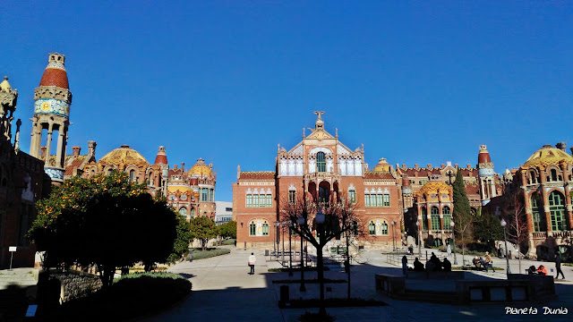 Vista panorámica del recinto modernista de Sant Pau