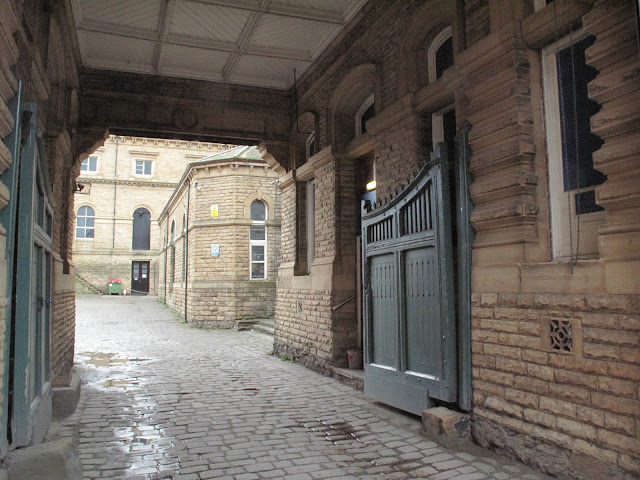 The gates of Dalton Mill, used as Malborough Mills in BBC's North & South