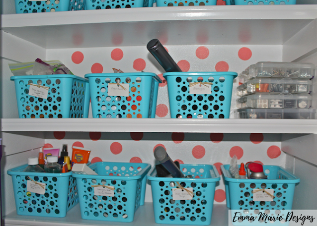 organized household supplies