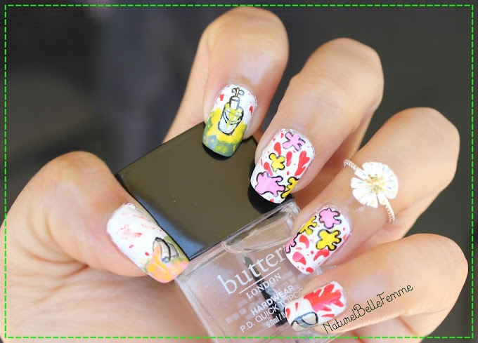 Holi festival nail art