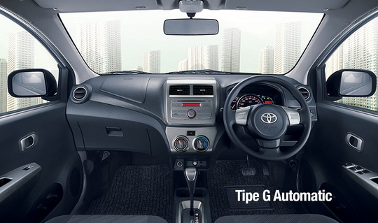 Interior Toyota Agya Tipe E, G, TRD S Manual Matic Baru 