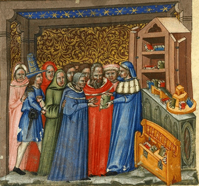 Una libreria medievale