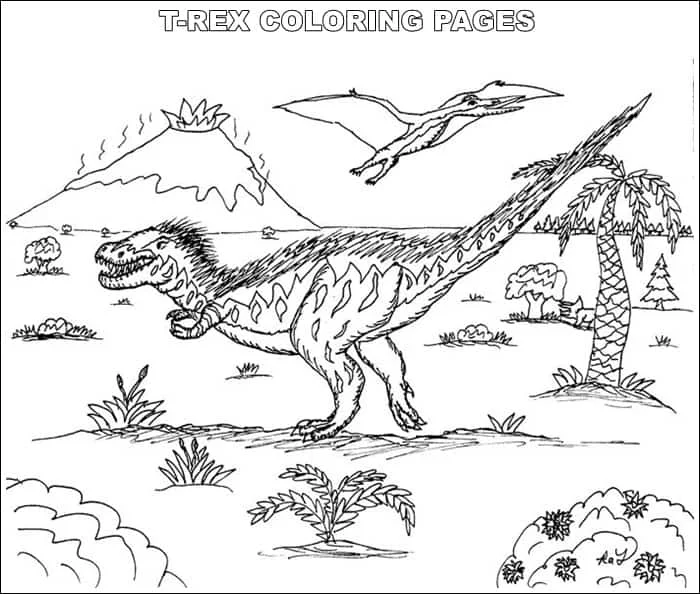 Coloring Pages Of T Rex Jurassic Park