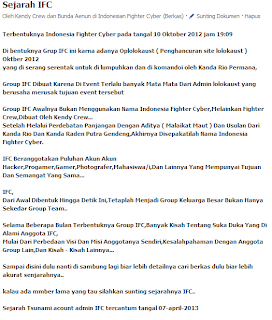 Sejarah IFC (Indonesia Fighter Cyber)