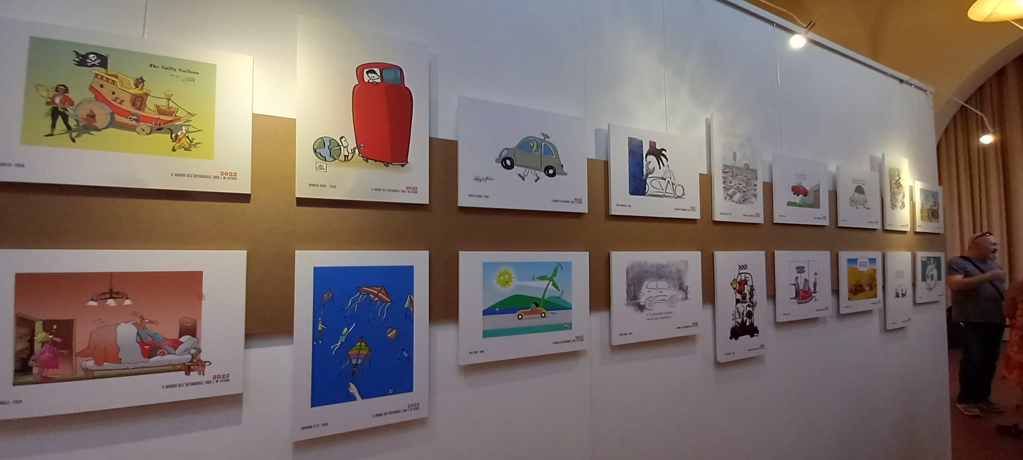 Photos from Inauguration of the International Exhibition of Humor in Italy