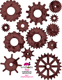 Rusty gears for scrapbooking free download of clipart or buy knk svg cutter image file