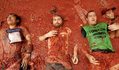 Tomato fight in Spain