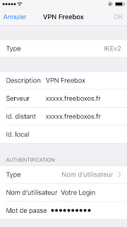 Config VPN Freebox iPhone.