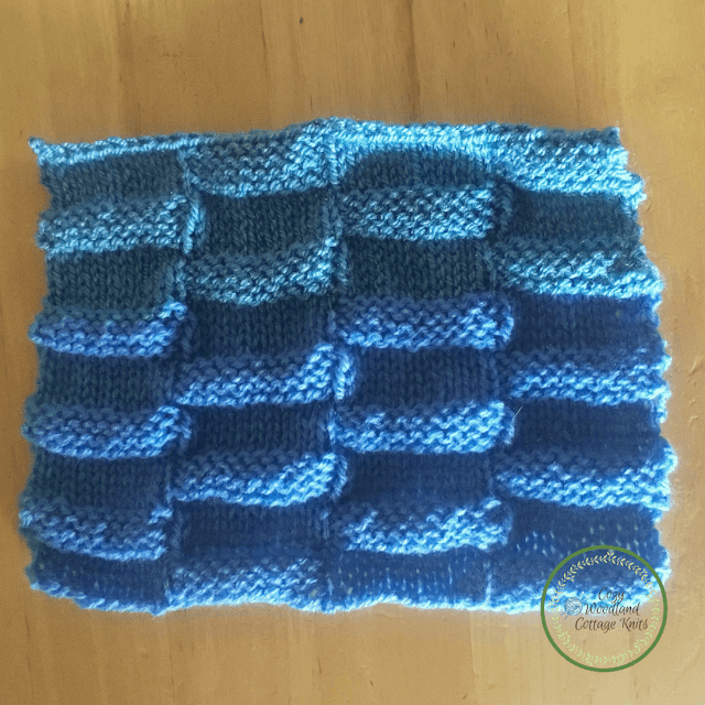 Picture of garter check stitch square