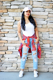 ripped jeans look