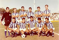 JEREZ INDUSTRIAL C. F. Temporada 1968-69. Fernández, Ojeda, García, Luis Aragón, Garrido, Chito. Pallarés, Vega, Mendi, Miguel, Ficha. JEREZ INDUSTRIAL C. F. 0 R. C. D. MALLORCA 0 Sábado 14/09/1968. Campeonato de Liga de 2ª División, jornada 2. Jerez de la Frontera, Cádiz, estadio Domecq. GOLES: no hubo.