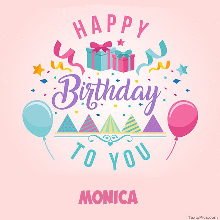 happy birthday monica gif