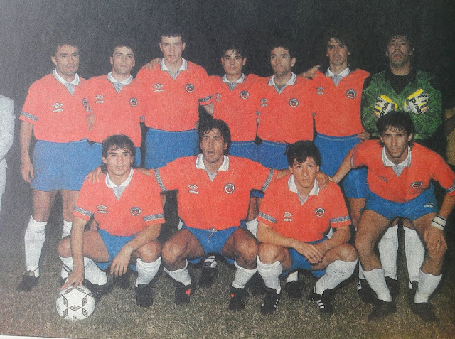 Formación de Chile ante Ecuador, amistoso disputado el 19 de junio de 1991