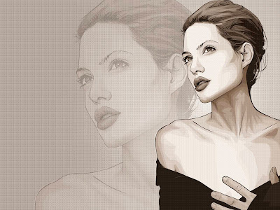 amazing wallpaper of beautifull girl in drawing on sketch