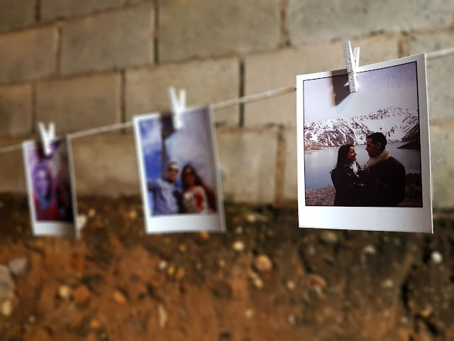 varal de fotos polaroide