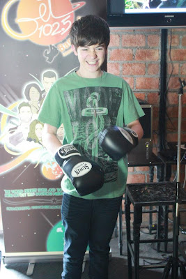 Greyson ready to Box at Meet and Greet Bangkok Thailand 2012