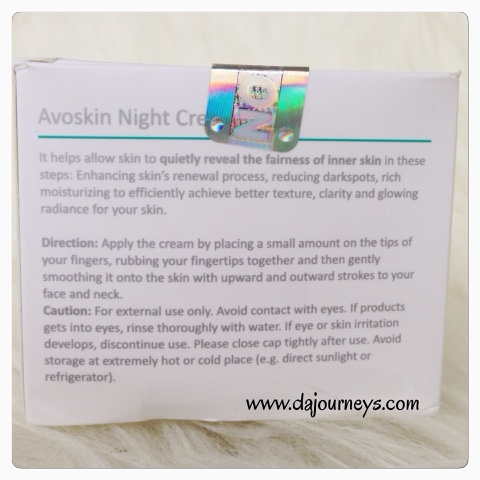 Review Avoskin Night Cream