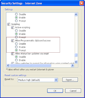 ie clipboard hack prevention