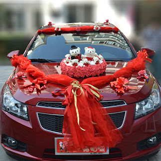 Decorated car for wedding in Multan