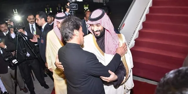 Cover Image Attribute: Saudi Crown Prince Mohammed bin Salman received by Pakistani Prime Minister Imran Khan at PAF Nur Khan Air Base / Benazir Bhutto Int'l Airport (Feb 17, 2019).