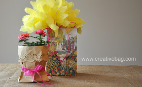 Creative Bag floral packaging ideas using paper bags