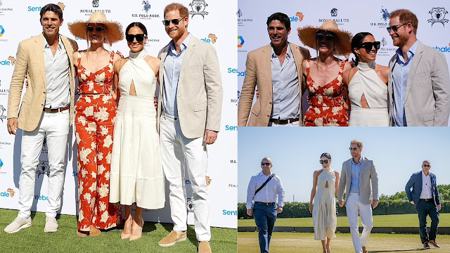 Meghan Markle Stuns in White Dress and Towering Heels at Glitzy Charity Polo Match in Miami with Prince Harry