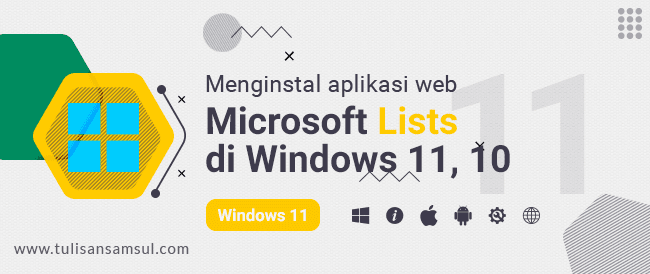 Bagaimana menginstal aplikasi web Microsoft Lists di Windows 11, 10?