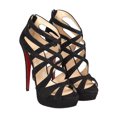 Black High Heel Strappy Sandals