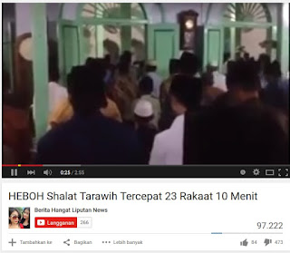 Astaghfirullah, Heboh Video Shalat Tarawih Tercepat di 