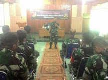 Anggota Militer dan PNS Kodim 1304/Gorontalo Mendapatkan Penyuluhan tentang Netralitas TNI