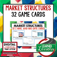 Market Structures Activity Economics Activity, Economics Teacher Economics Game Cards Economic Test Prep