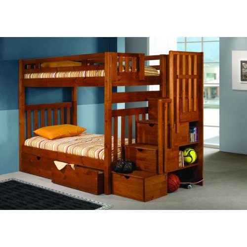 Twin Bunk Beds with Stairs