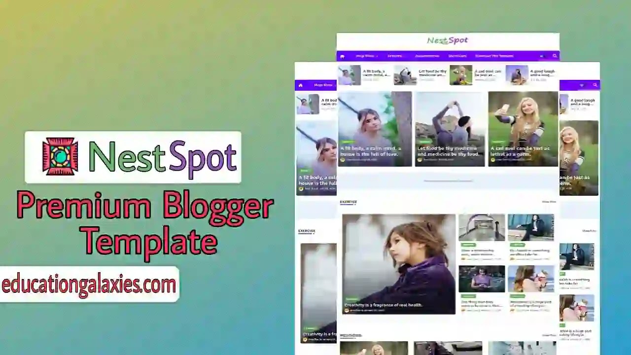 NestSpot Premium Blogger Template Free Download Now Latest